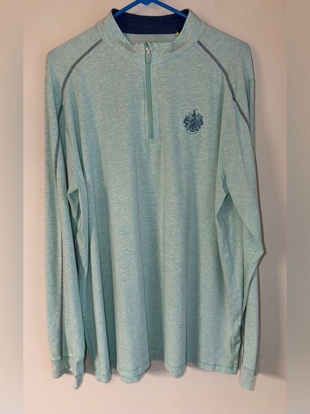 tasc Performance Carrollton Lightweight 1/4 Zip Pullover, Light Turquoise,‎ XL